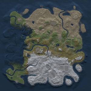Thumbnail Rust Map: Procedural Map, Size: 4500, Seed: 1928841247, 16 Monuments