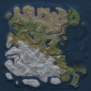 Thumbnail Rust Map: Procedural Map, Size: 4500, Seed: 319174728, 17 Monuments