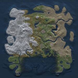 Thumbnail Rust Map: Procedural Map, Size: 4250, Seed: 601807570, 15 Monuments