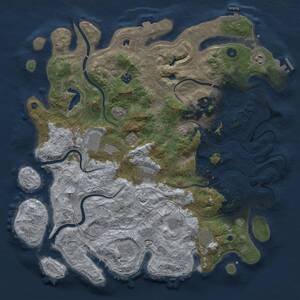 Thumbnail Rust Map: Procedural Map, Size: 4500, Seed: 1973883362, 15 Monuments