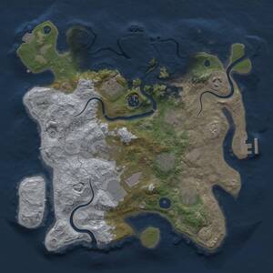 Thumbnail Rust Map: Procedural Map, Size: 3500, Seed: 5805762, 15 Monuments