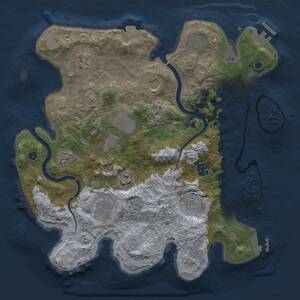 Thumbnail Rust Map: Procedural Map, Size: 3500, Seed: 1611401910, 15 Monuments