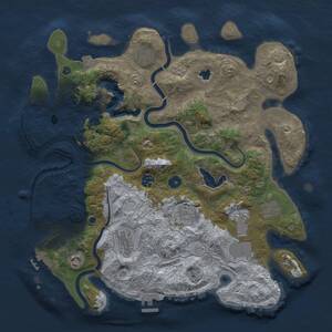 Thumbnail Rust Map: Procedural Map, Size: 4000, Seed: 1848594400, 14 Monuments