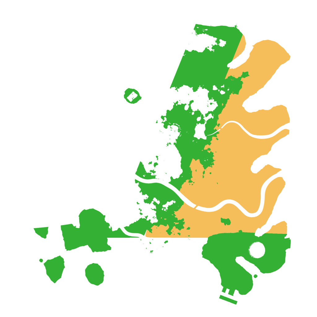 Biome Rust Map: Procedural Map, Size: 3500, Seed: 590446