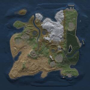 Thumbnail Rust Map: Procedural Map, Size: 3000, Seed: 749943861, 15 Monuments