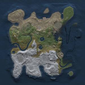Thumbnail Rust Map: Procedural Map, Size: 3000, Seed: 294311374, 12 Monuments