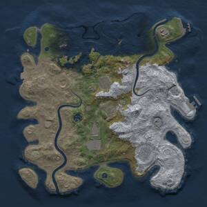 Thumbnail Rust Map: Procedural Map, Size: 3750, Seed: 1787244847, 16 Monuments