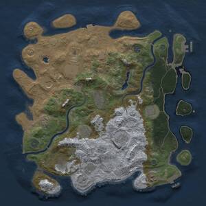 Thumbnail Rust Map: Procedural Map, Size: 4000, Seed: 1885030252, 19 Monuments