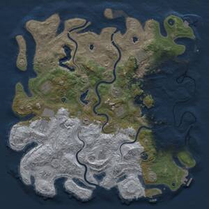 Thumbnail Rust Map: Procedural Map, Size: 4750, Seed: 1406631449, 16 Monuments