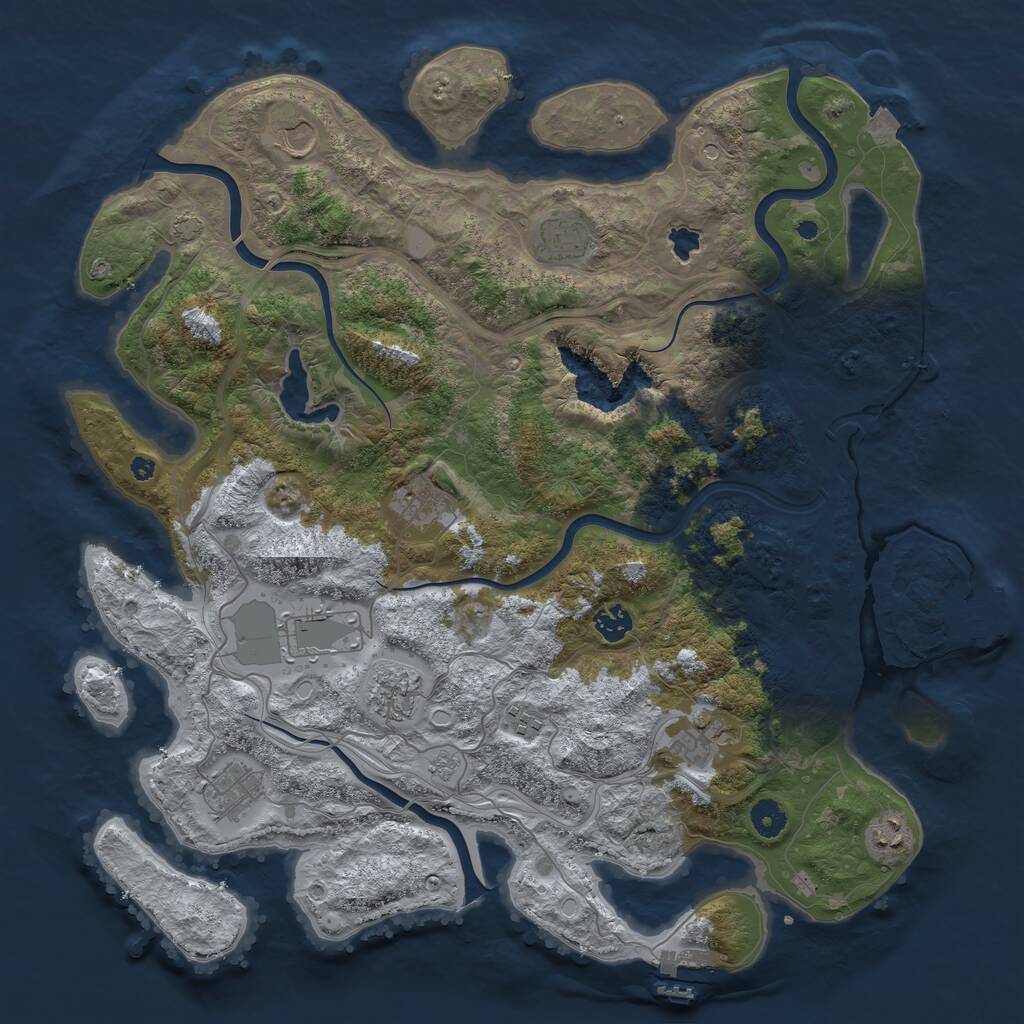 Rust Map: Procedural Map, Size: 4250, Seed: 8802299, 16 Monuments