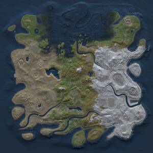 Thumbnail Rust Map: Procedural Map, Size: 4500, Seed: 292, 17 Monuments