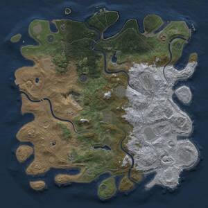 Thumbnail Rust Map: Procedural Map, Size: 4500, Seed: 292, 19 Monuments