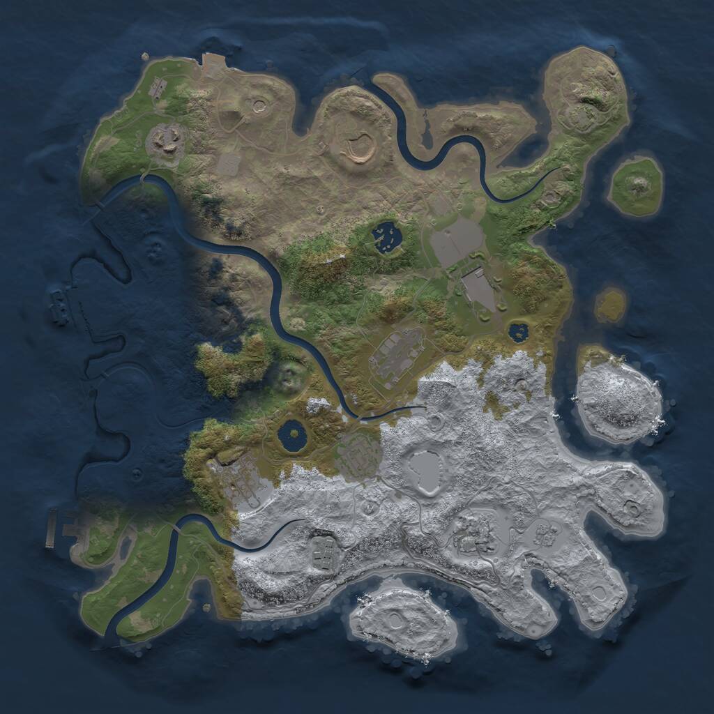Rust Map: Procedural Map, Size: 3600, Seed: 87744567, 15 Monuments
