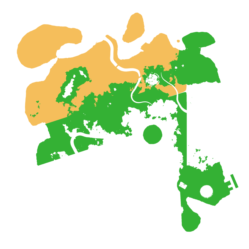 Biome Rust Map: Procedural Map, Size: 3500, Seed: 2029527228