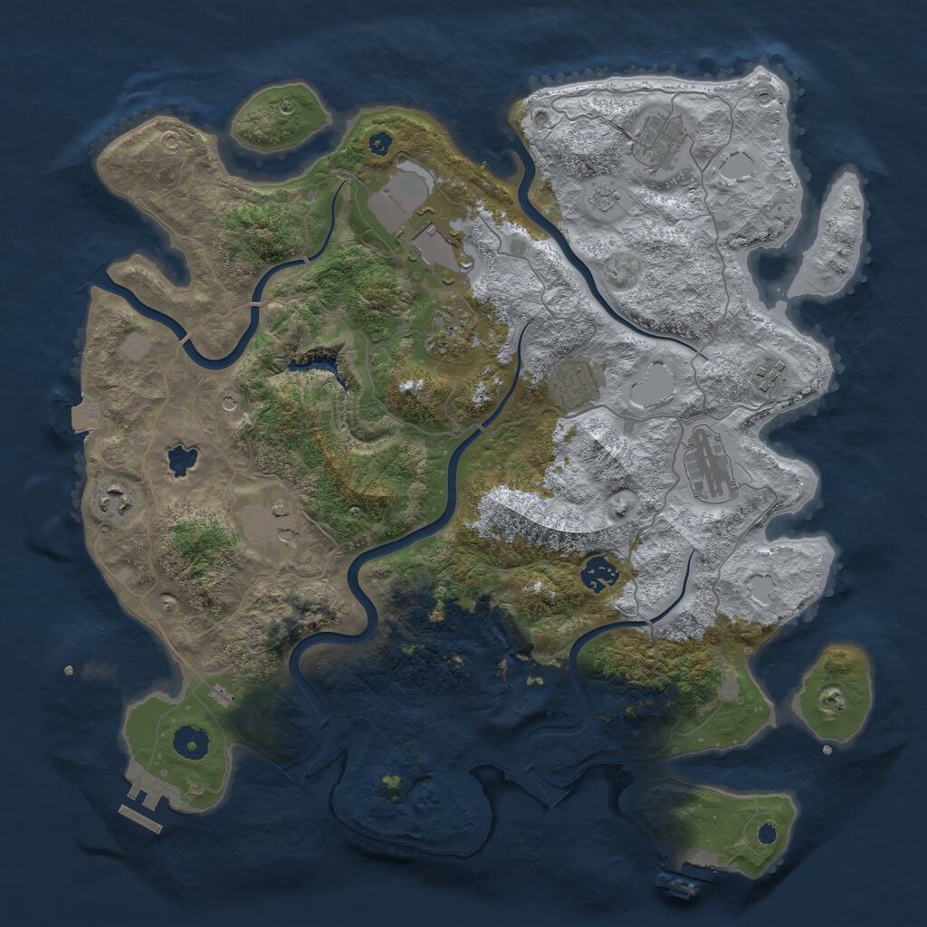 Rust Map: Procedural Map, Size: 4000, Seed: 108544, 15 Monuments