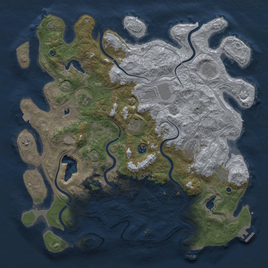 Rust Map: Procedural Map, Size: 4500, Seed: 934938162, 15 Monuments