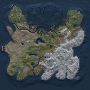 Thumbnail Rust Map: Procedural Map, Size: 4000, Seed: 1946692721, 16 Monuments