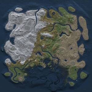 Thumbnail Rust Map: Procedural Map, Size: 4500, Seed: 1839307434, 16 Monuments