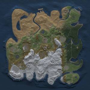 Thumbnail Rust Map: Procedural Map, Size: 3600, Seed: 957744196, 19 Monuments