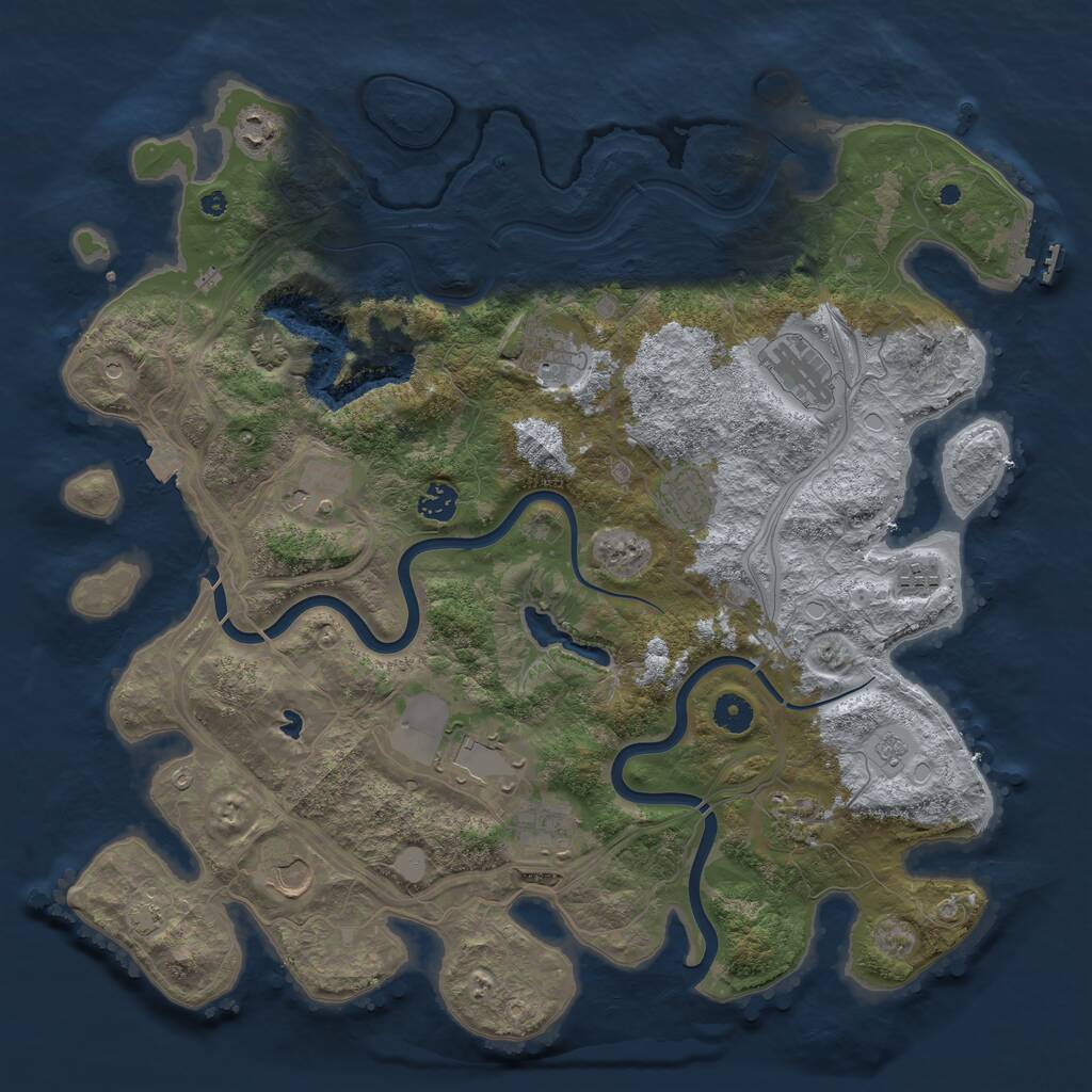 Rust Map: Procedural Map, Size: 4250, Seed: 1770943324, 16 Monuments