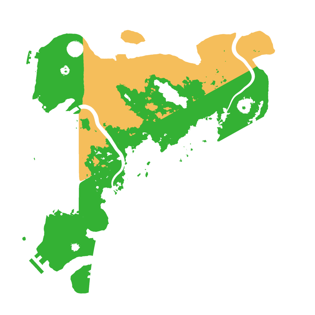 Biome Rust Map: Procedural Map, Size: 3500, Seed: 991285