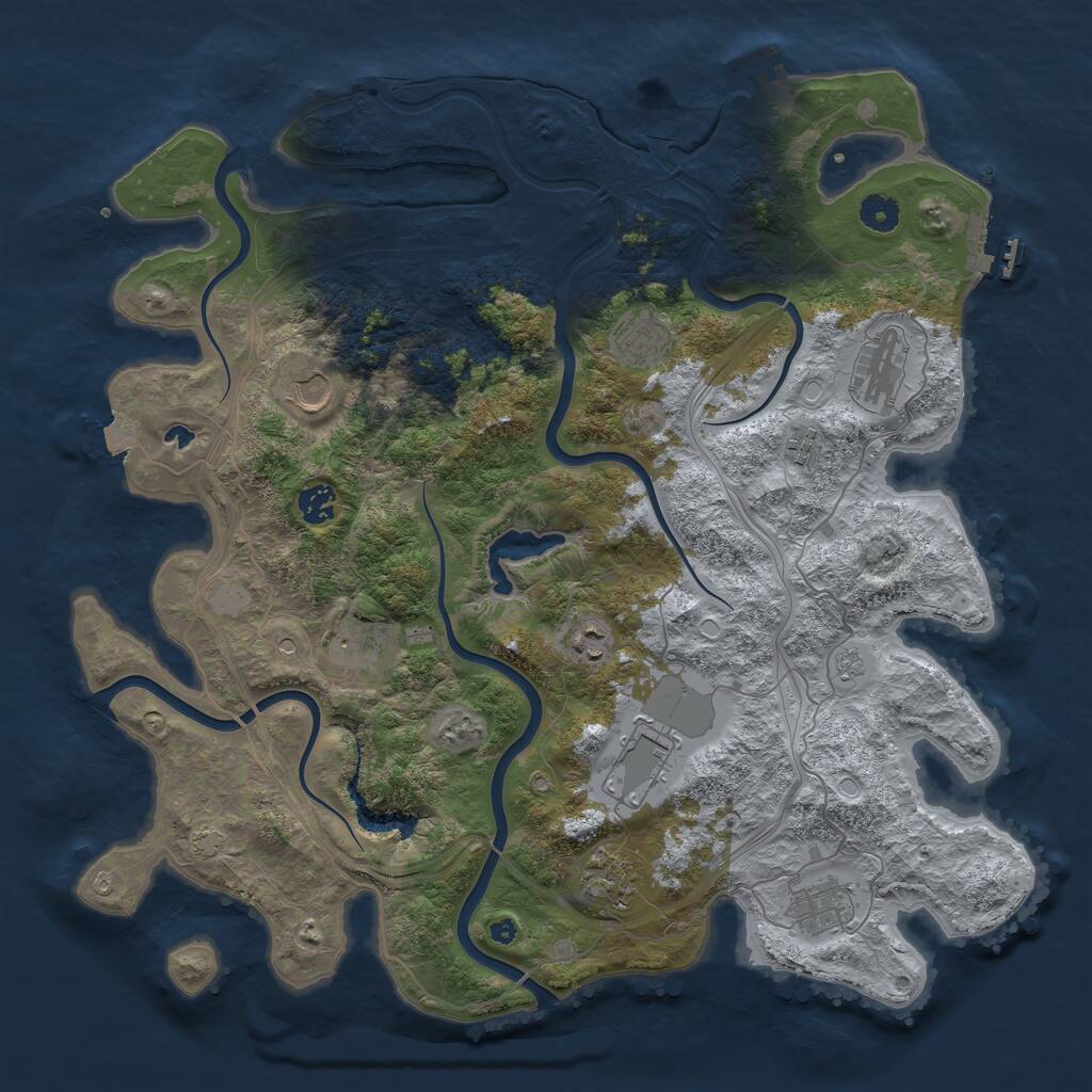 Rust Map: Procedural Map, Size: 4250, Seed: 1312240690, 16 Monuments