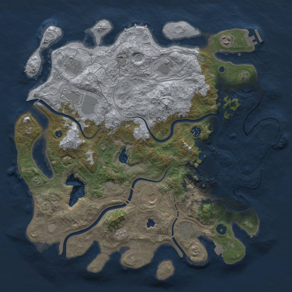Rust Map: Procedural Map, Size: 4250, Seed: 1592274488, 15 Monuments