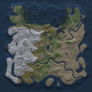 Thumbnail Rust Map: Procedural Map, Size: 4250, Seed: 636775816, 17 Monuments