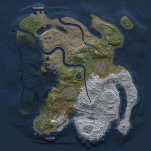 Thumbnail Rust Map: Procedural Map, Size: 2800, Seed: 1261809118, 10 Monuments