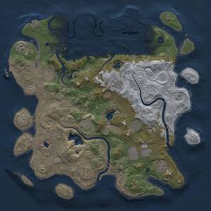 Thumbnail Rust Map: Procedural Map, Size: 4250, Seed: 1430594786, 17 Monuments