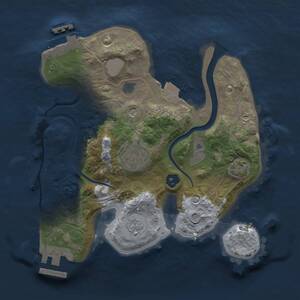 Thumbnail Rust Map: Procedural Map, Size: 2200, Seed: 1655173143, 7 Monuments