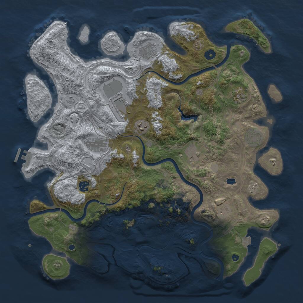 Rust Map: Procedural Map, Size: 4250, Seed: 1654885498, 15 Monuments