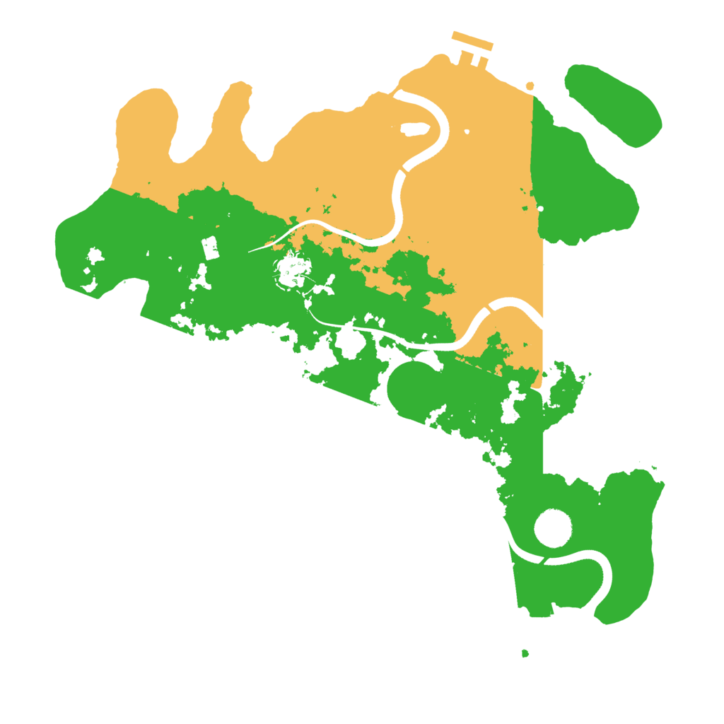Biome Rust Map: Procedural Map, Size: 3500, Seed: 58193139