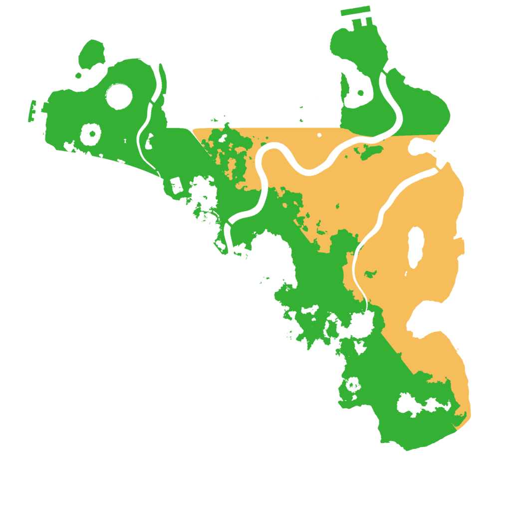 Biome Rust Map: Procedural Map, Size: 3500, Seed: 25896