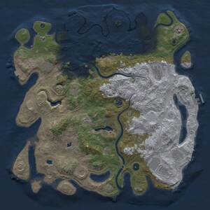 Thumbnail Rust Map: Procedural Map, Size: 4500, Seed: 6239, 16 Monuments