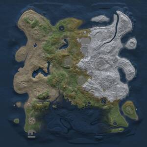 Thumbnail Rust Map: Procedural Map, Size: 4000, Seed: 605391106, 15 Monuments