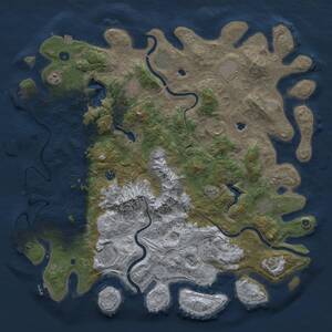 Thumbnail Rust Map: Procedural Map, Size: 5000, Seed: 678100834, 16 Monuments