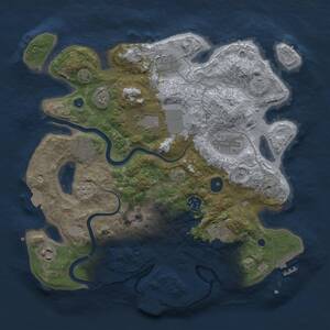 Thumbnail Rust Map: Procedural Map, Size: 3500, Seed: 1945900832, 15 Monuments