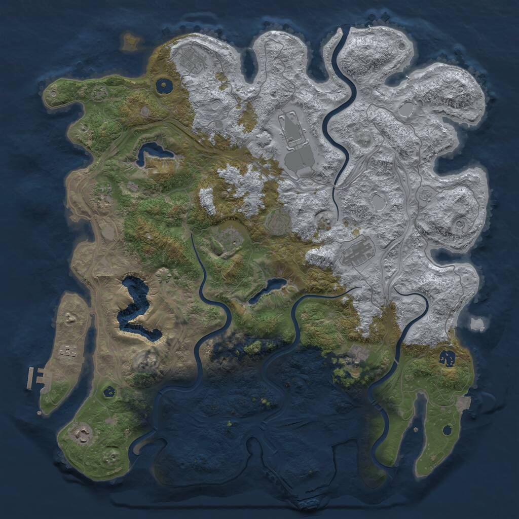 Rust Map: Procedural Map, Size: 4680, Seed: 21082026, 16 Monuments
