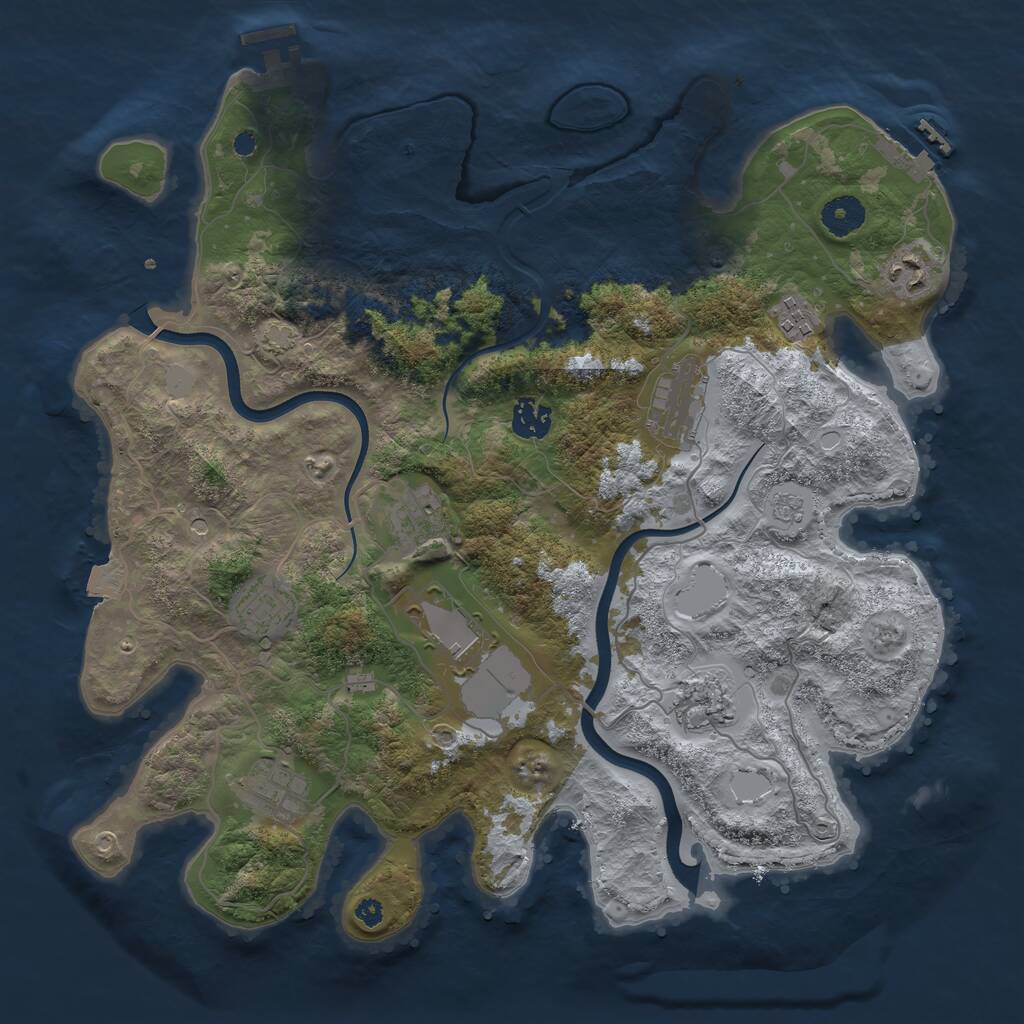 Rust Map: Procedural Map, Size: 3750, Seed: 1382729712, 15 Monuments