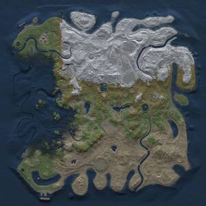 Thumbnail Rust Map: Procedural Map, Size: 4500, Seed: 1363277874, 16 Monuments