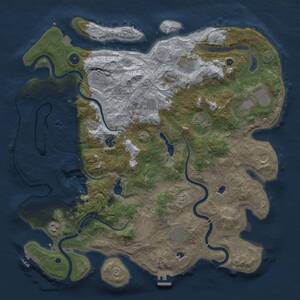 Thumbnail Rust Map: Procedural Map, Size: 4500, Seed: 685042857, 17 Monuments