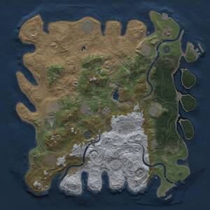 Thumbnail Rust Map: Procedural Map, Size: 4250, Seed: 75181365, 19 Monuments