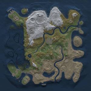 Thumbnail Rust Map: Procedural Map, Size: 3600, Seed: 190817452, 12 Monuments
