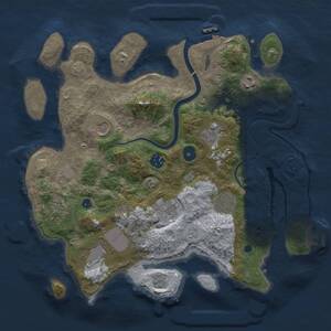 Thumbnail Rust Map: Procedural Map, Size: 3500, Seed: 21733791, 15 Monuments