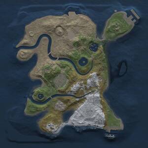 Thumbnail Rust Map: Procedural Map, Size: 2500, Seed: 845592063, 8 Monuments