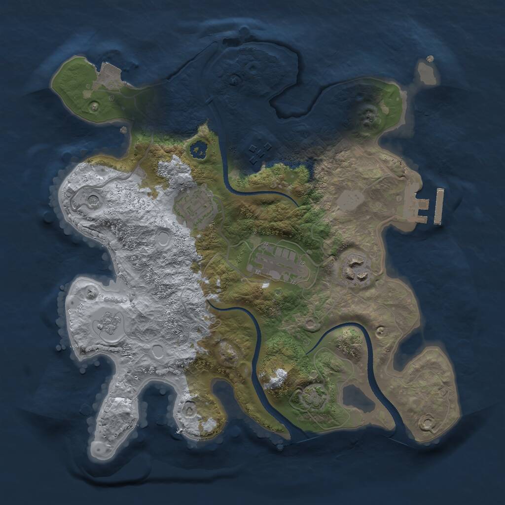 Rust Map: Procedural Map, Size: 2800, Seed: 1149255985, 9 Monuments
