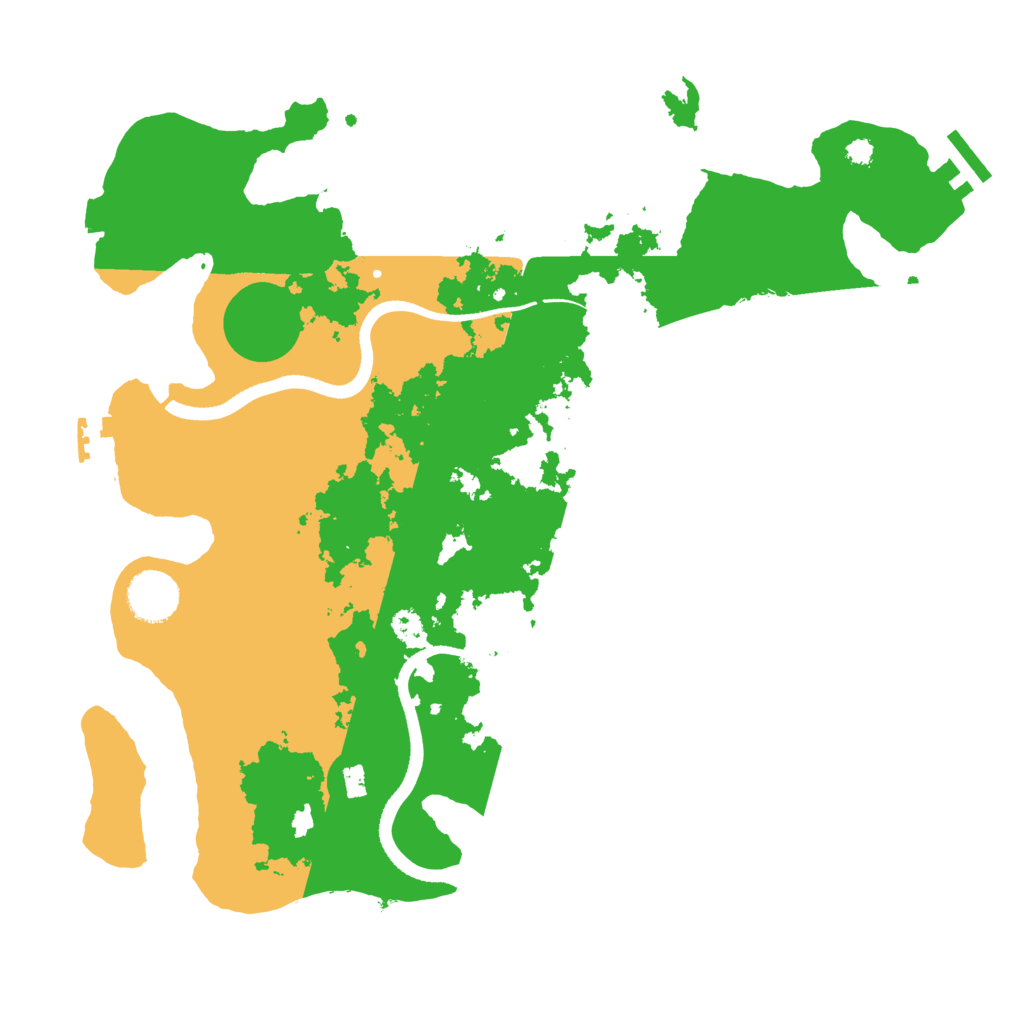 Biome Rust Map: Procedural Map, Size: 3500, Seed: 343342