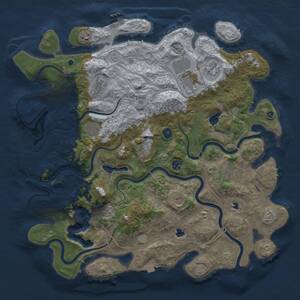 Thumbnail Rust Map: Procedural Map, Size: 4500, Seed: 6352, 16 Monuments