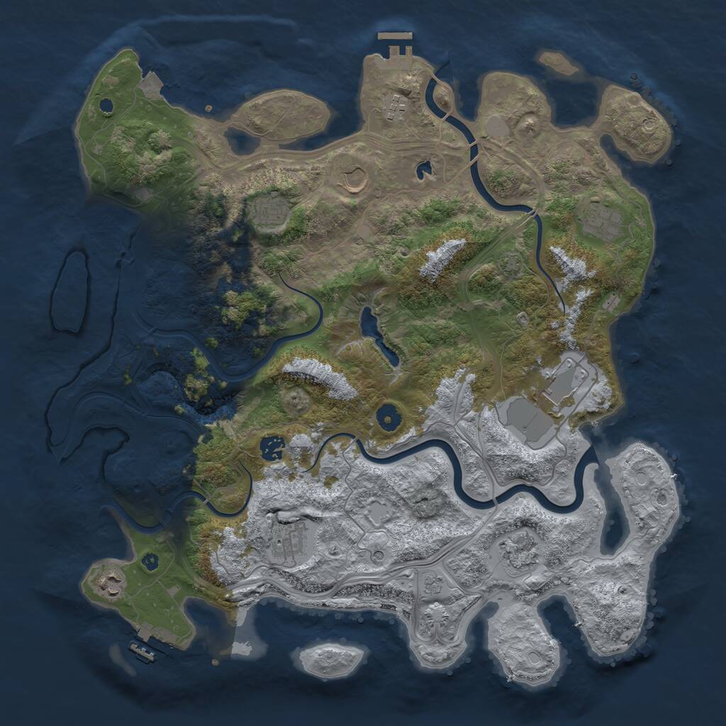 Rust Map: Procedural Map, Size: 4250, Seed: 1759115593, 15 Monuments